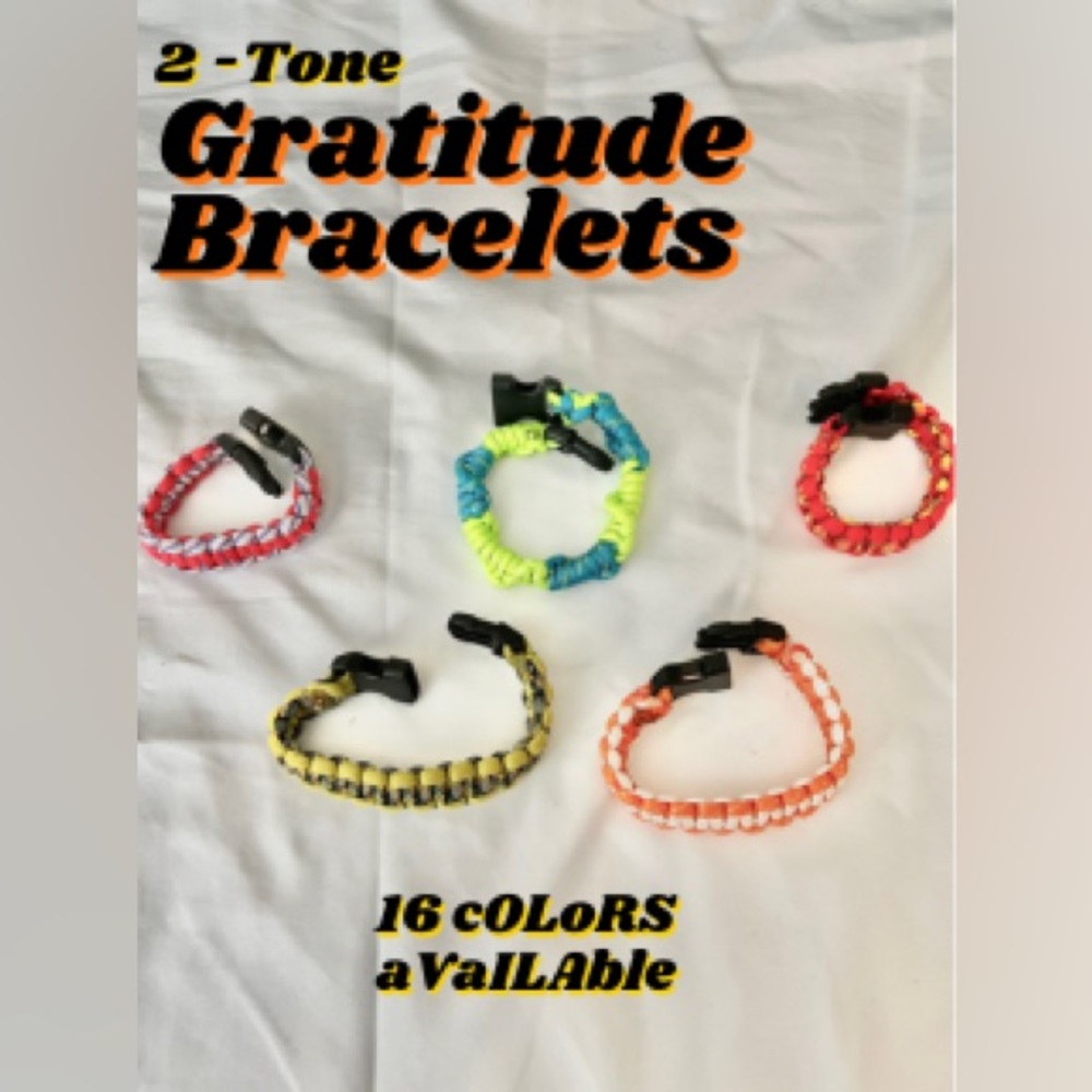 Hand Made 2 Tone Gratitude Bracelets!